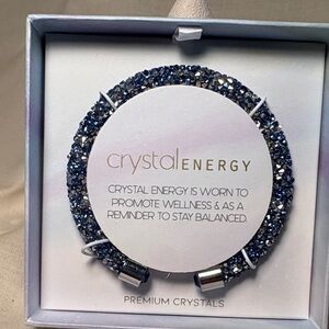 Blue Bracelet with Premium Crystals to promote wellness and balance.